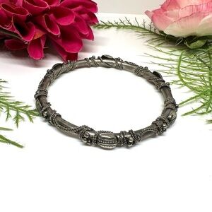Vintage Ornate Metal Bangle Bracelet